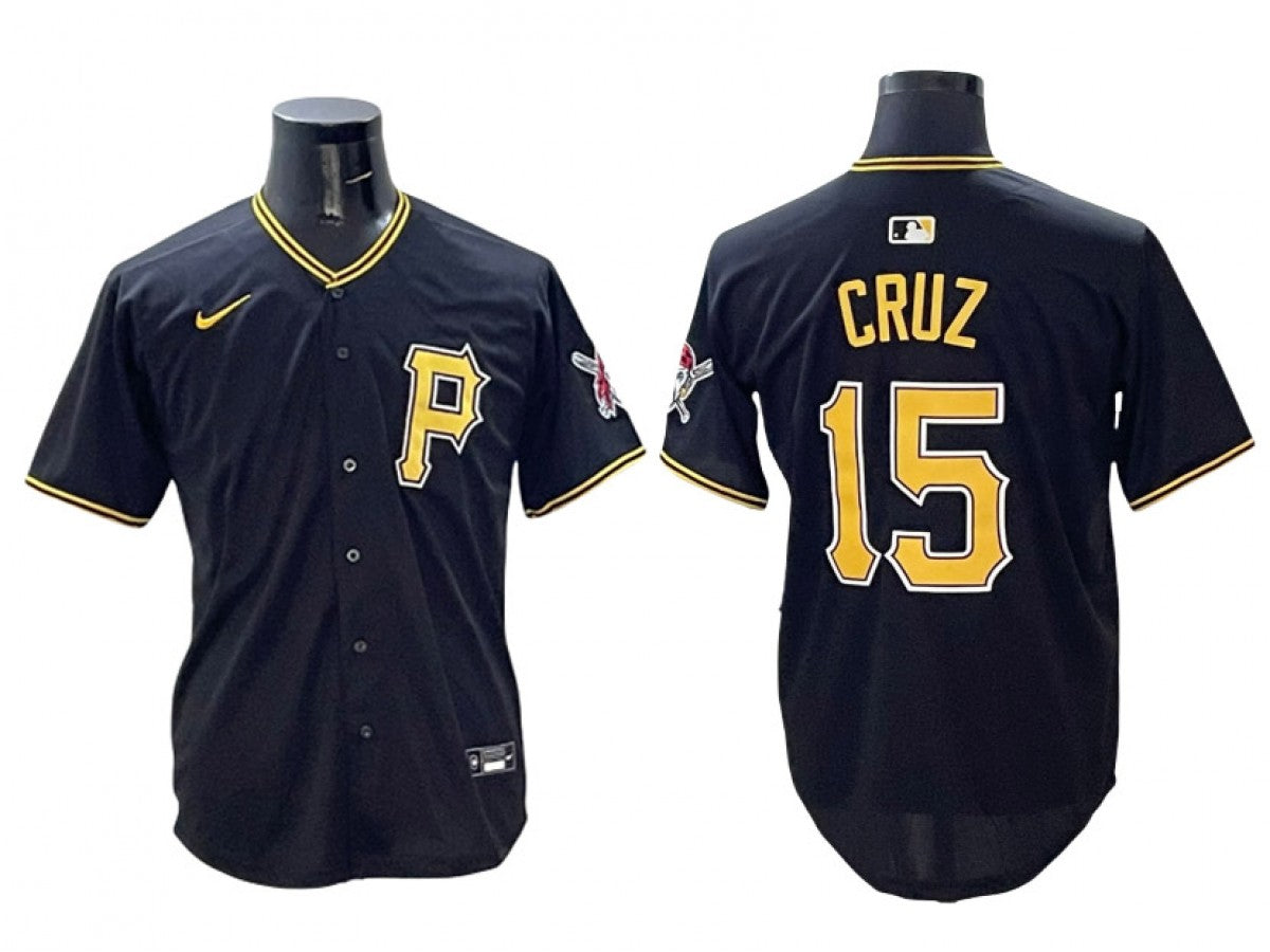 Pittsburgh Pirates #15 Oneil Cruz Alternate Jersey - Black