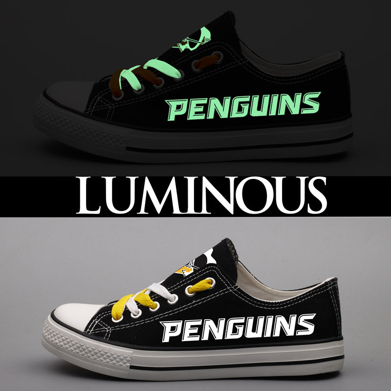 Pittsburgh Penguins Low Top Canvas Sport Sneakers Shoes For Men Women Fans
