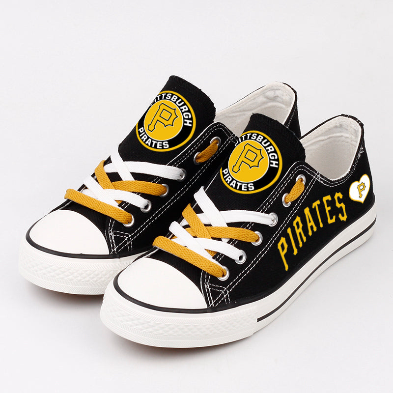 Pittsburgh Pirates Limited Print Low Top Canvas Shoes Sport Sneakers For Men Women Fans