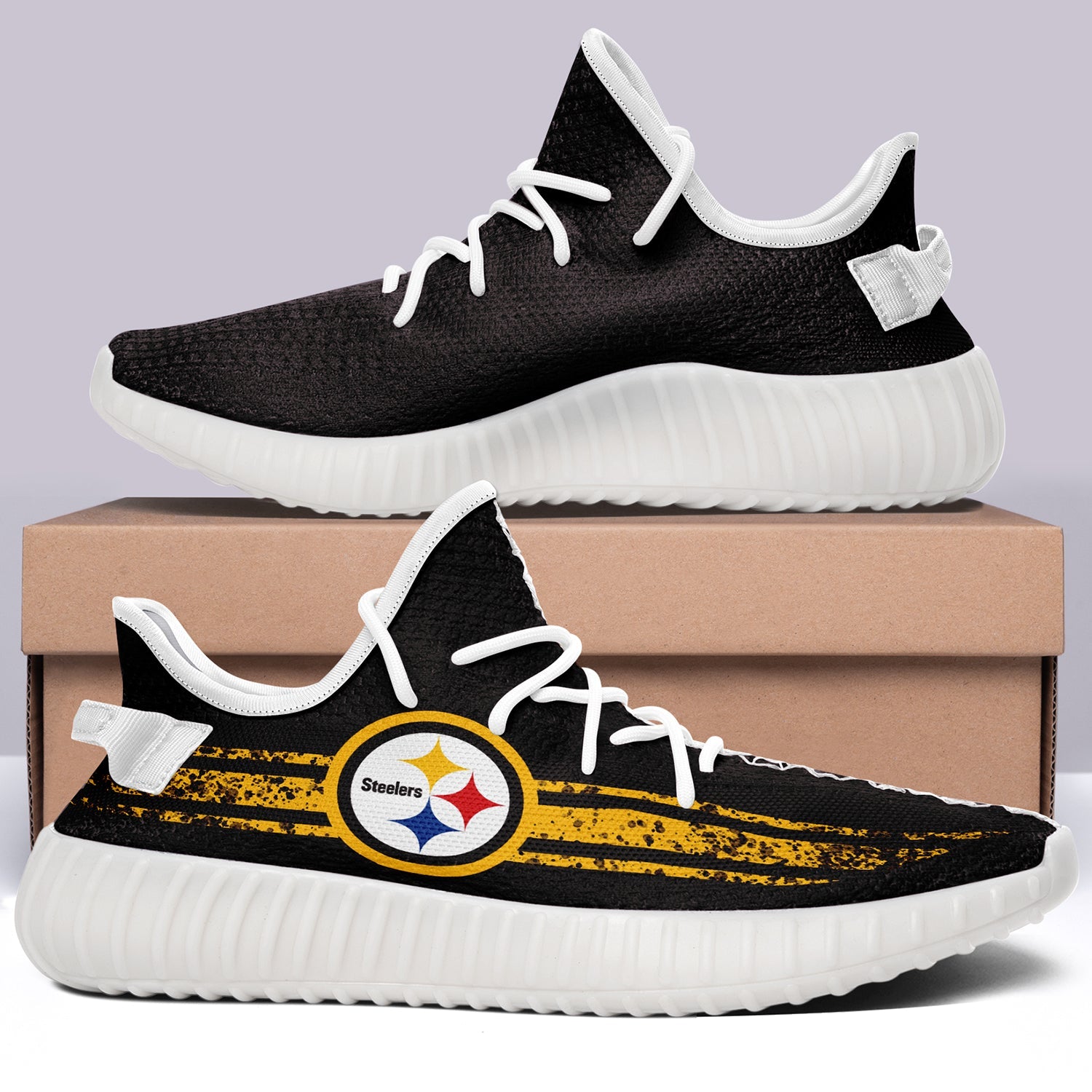 Pittsburgh Steelers NFL 350v Yeezy Sneakers For Men Women Fans