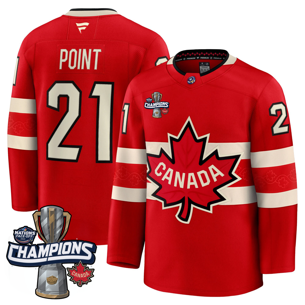 Men Canada 2025 4 Nations Face-Off Champions Jersey - All Stitched