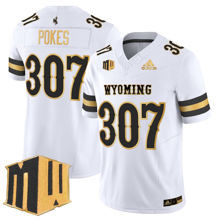 Pokes Jersey #307 Wyoming Cowboys 2025 Gold Vapor Limited Stitched