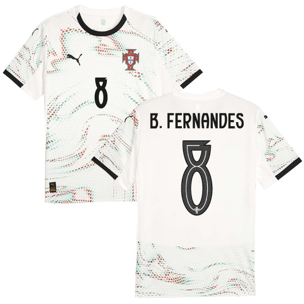 Portugal 2025 Away B. Fernandes #8 Jersey