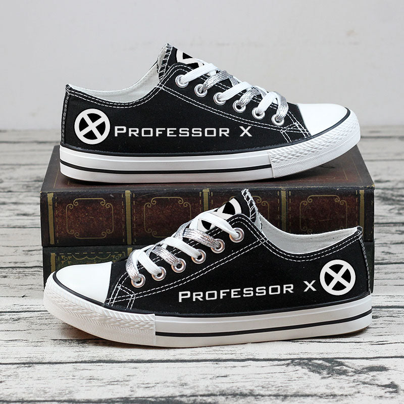 Professor X Low Top Canvas Sport Sneakers Shoes For Men Women Fans