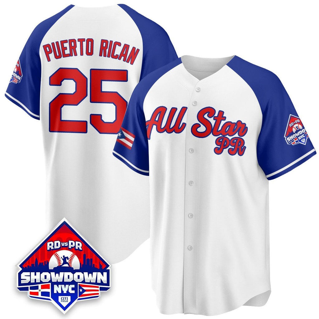 Puerto Rican Jersey #25 Puerto Rican Baseball All-Star 2025 Stitched White Alter