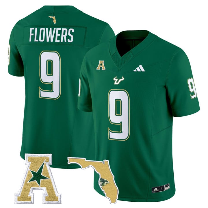 Quinton Flowers Jersey #9 South Florida Bulls 2025 Limited Stitched Green