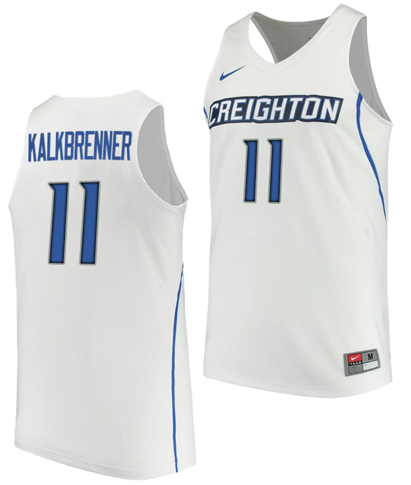 Ryan Kalkbrenner Jersey #11 Creighton Bluejays College NIL Basketball Lightweight White
