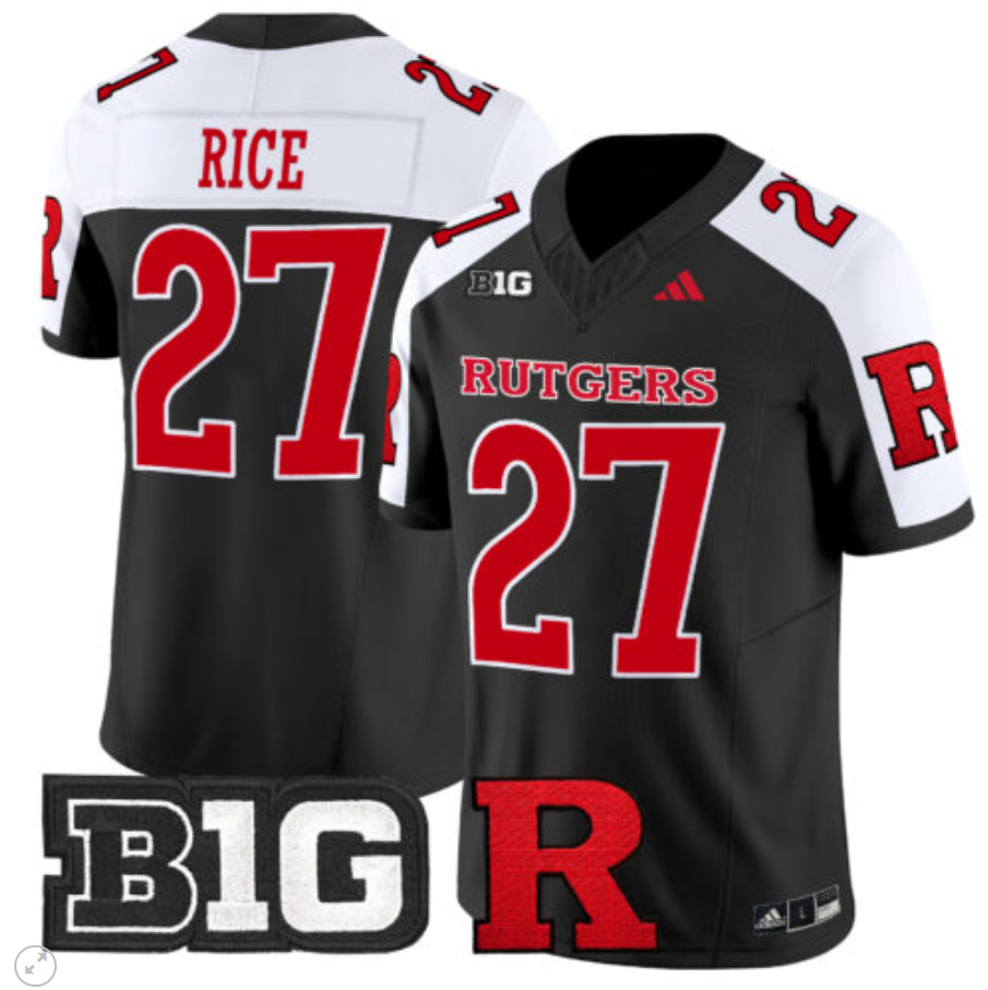 Ray Rice Jersey #27 Rutgers Scarlet Knights Vapor Limited Football Black Alternate