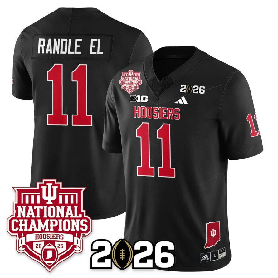 Randle El Jersey #11 Indiana Hoosiers 2025 National Champions Stitched Black