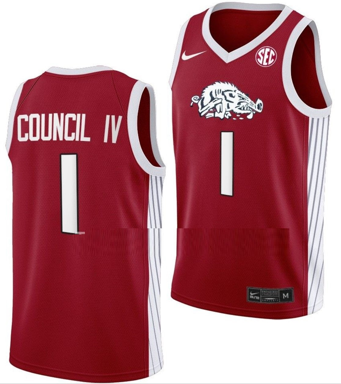 Ricky Council IV Jersey Arkansas Razorbacks College Basketball 100 Season #1