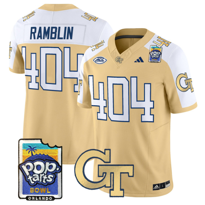 Ramblin Jersey #404 Georgia Tech Jackets Pop-Tarts Bowl Stitched