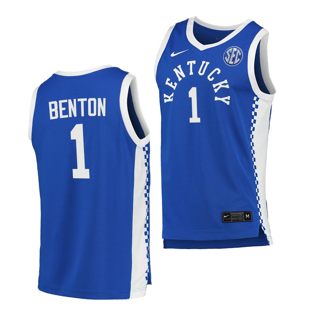 Robyn Benton Jersey Kentucky Wildcats College Basketball NCAA eligibility Jersey 2023 WNBA Draft Blue #1