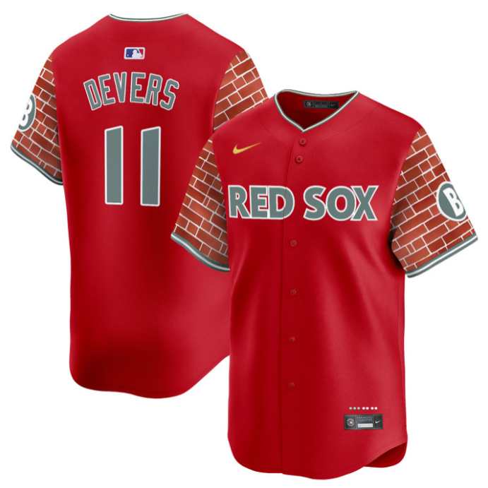 Rafael Devers Jersey #11 Boston Red Sox 2025 Fenway Red Brick Style Vapor Premier Stitched Red