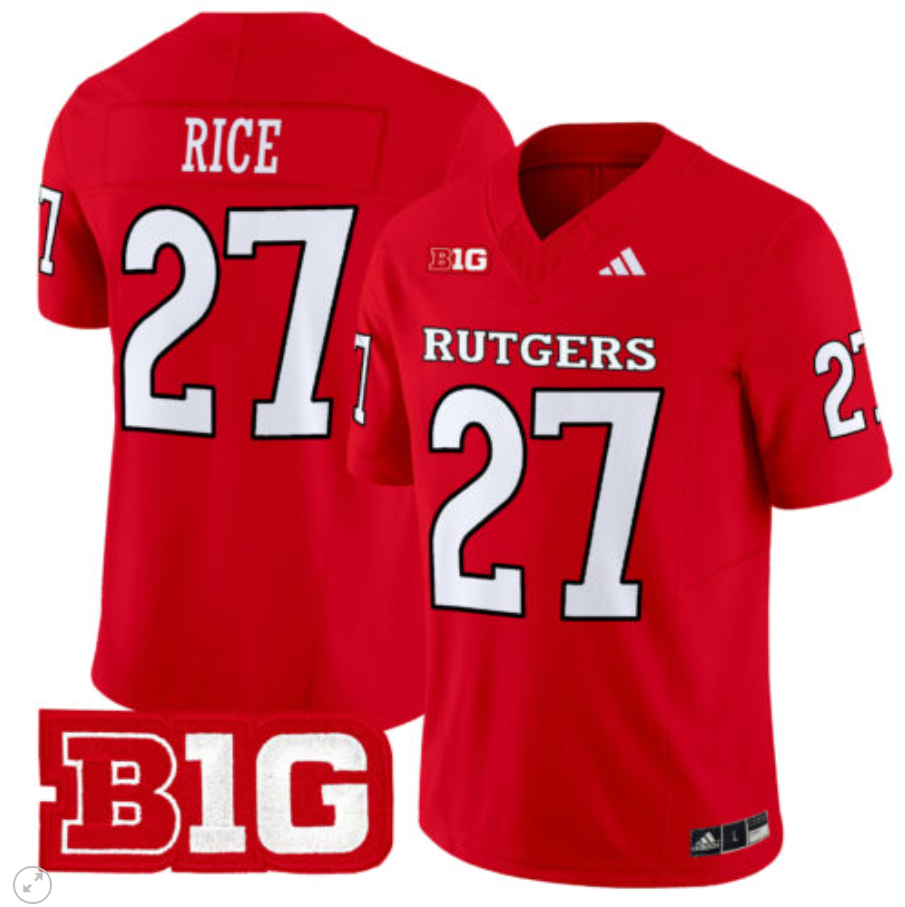 Ray Rice Jersey #27 Rutgers Scarlet Knights Vapor Limited Football Red (Copy)