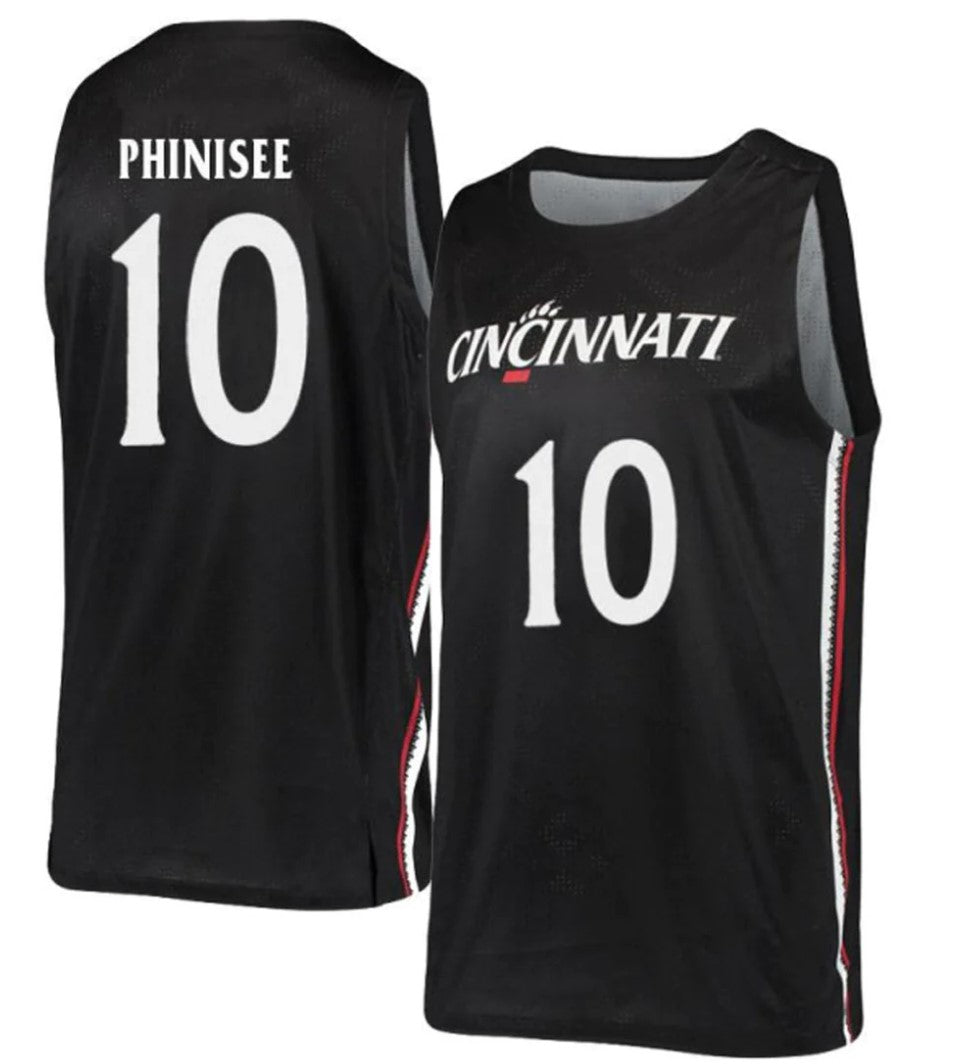 Rob Phinisee Jersey Cincinnati Bearcats College Basketball Black #10