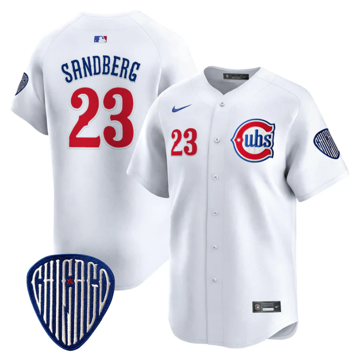 Ryne Sandberg Jersey #23 Chicago Cubs Blue Alternate Vapor Premier Limited Stitched White