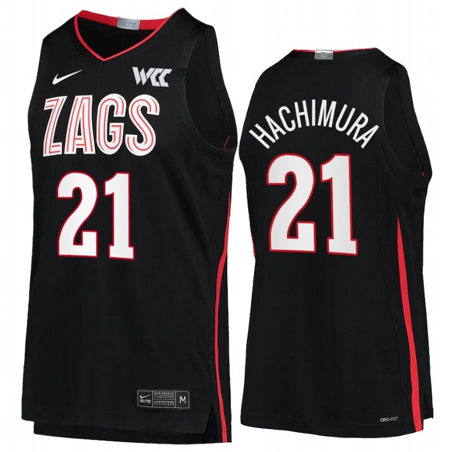 Rui Hachimura Jersey Gonzaga Bulldogs College Basketball Black #21