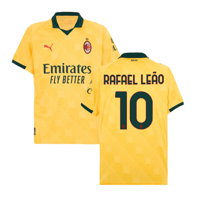 Rafael Leao #10 AC Milan 2025-26 Third Men Jersey – Yellow