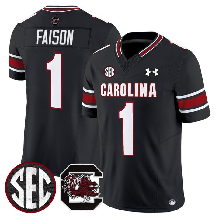 Rahsul Faison Jersey #1 South Carolina Gamecocks 2025 Stitched Black