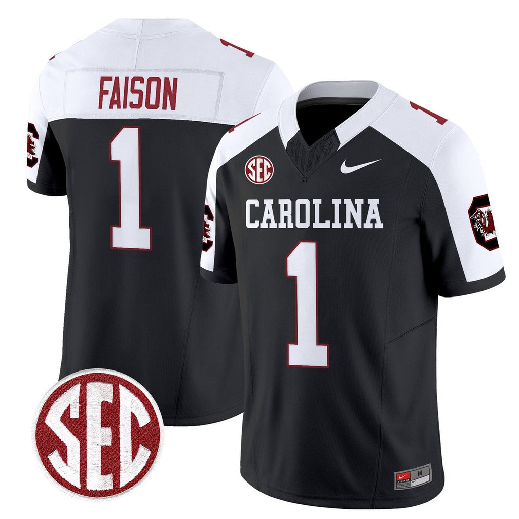 Rahsul Faison Jersey #1 Carolina 1980 Throwback Rebrand 2026 Stitched Black Alter