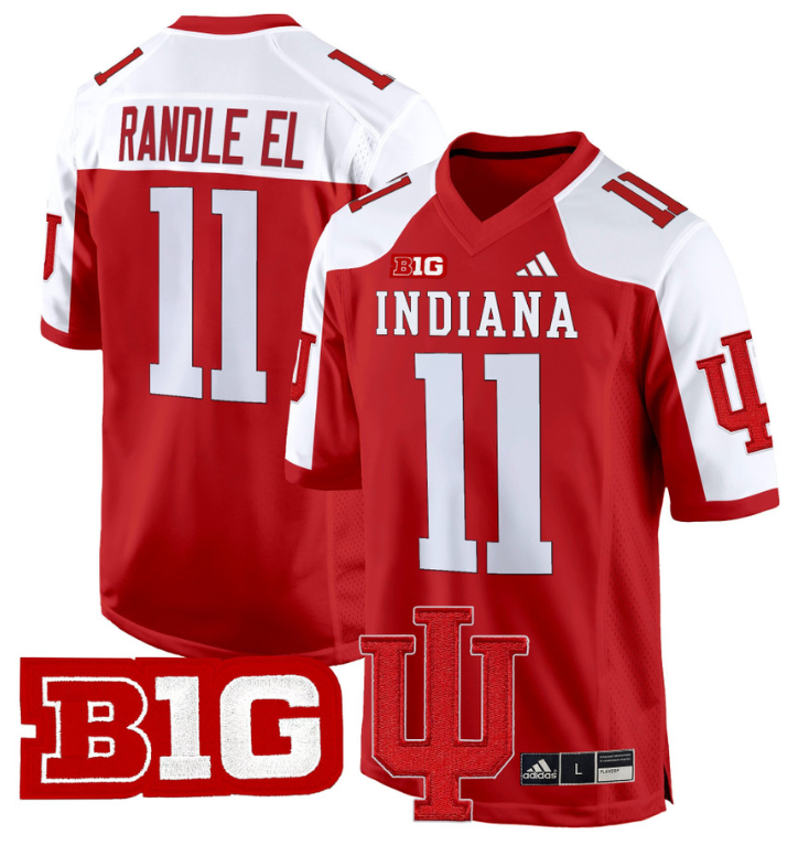 Randle El Jersey #11 Indiana Hoosiers 2024 Game V2 Football Crimson Alternate