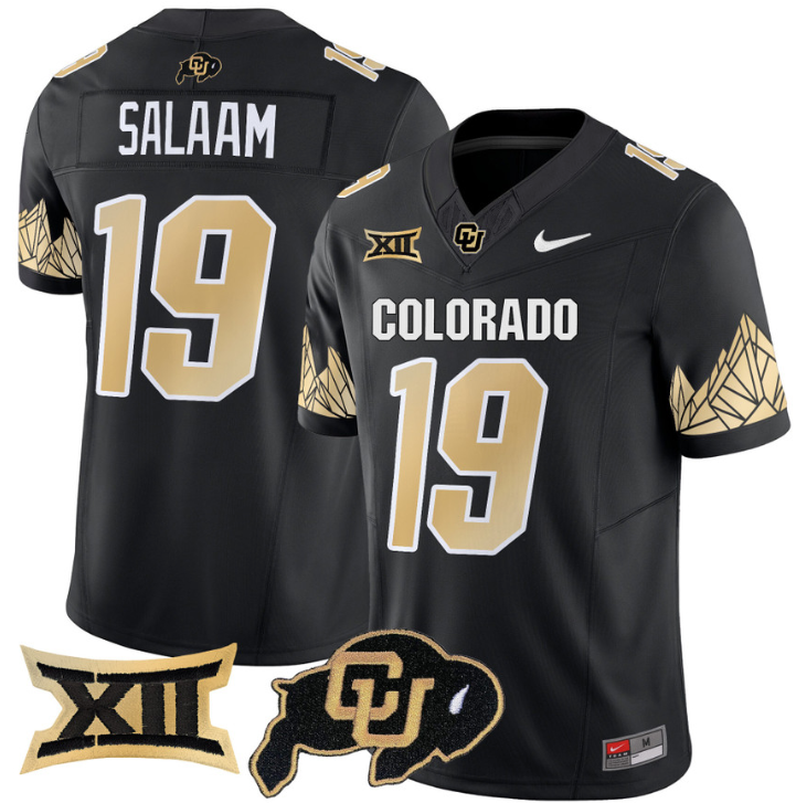 Rashaan Salaam Jersey #19 Colorado Buffaloes Vapor Limited Football Black