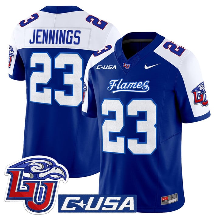 Rashad Jennings Jersey #23 Liberty Flames 2025 Vapor Limited Stitched Navy Alter