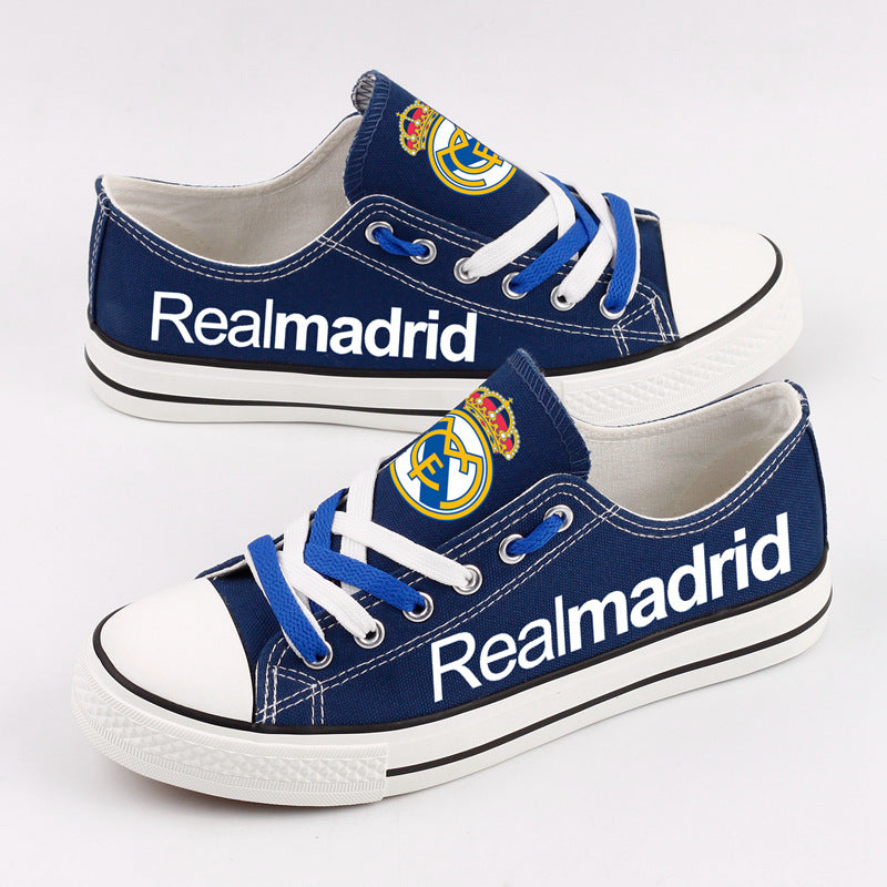 Real Madrid Low Top Canvas Sport Sneakers Shoes For Men Women Fans