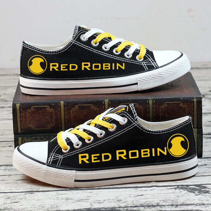 Red Robin Low Top Canvas Sport Sneakers Shoes For Men Women Fans
