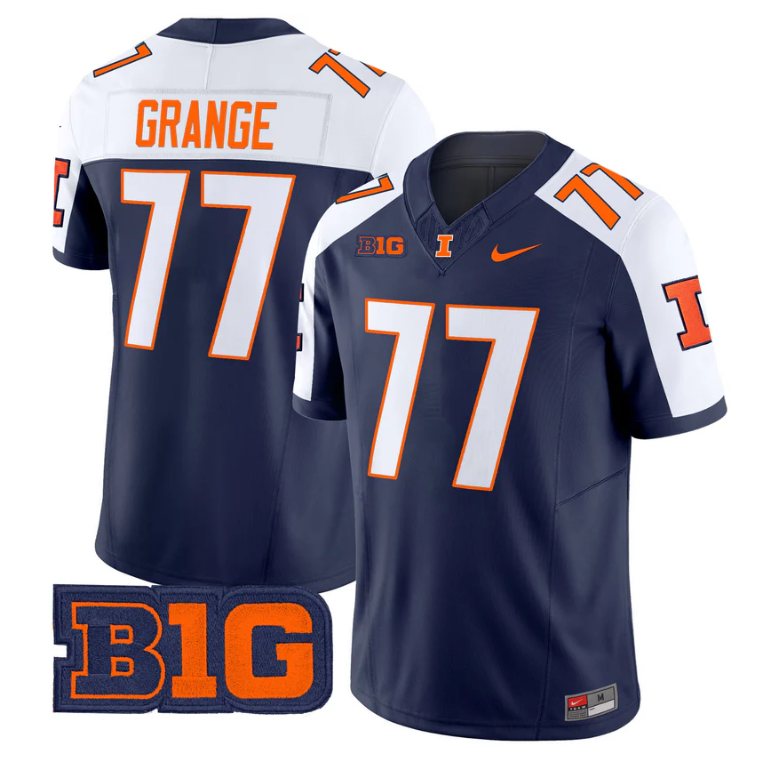 Red Grange Jersey #17 Illinois Fighting Illini 2025 Vapor Stitched