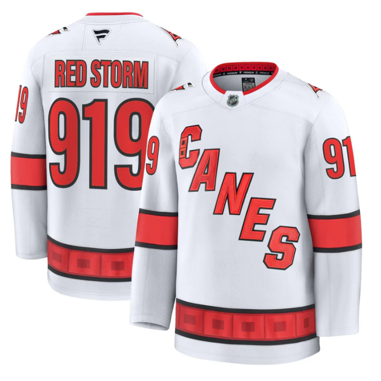 Red Storm Jersey #919 Carolina Hurricanes 2025 - 26 Premium Stitched