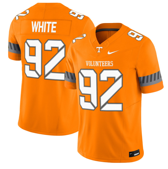 Reggie White Jersey #92 Tennessee Vols 2025 Smokey Grey Series Stitched Orange