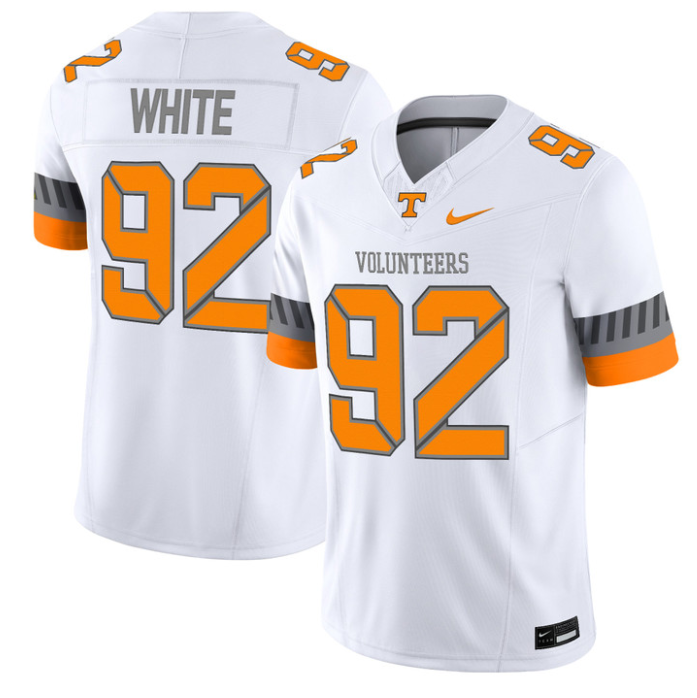 Reggie White Jersey #92 Tennessee Vols 2025 Smokey Grey Series Stitched White