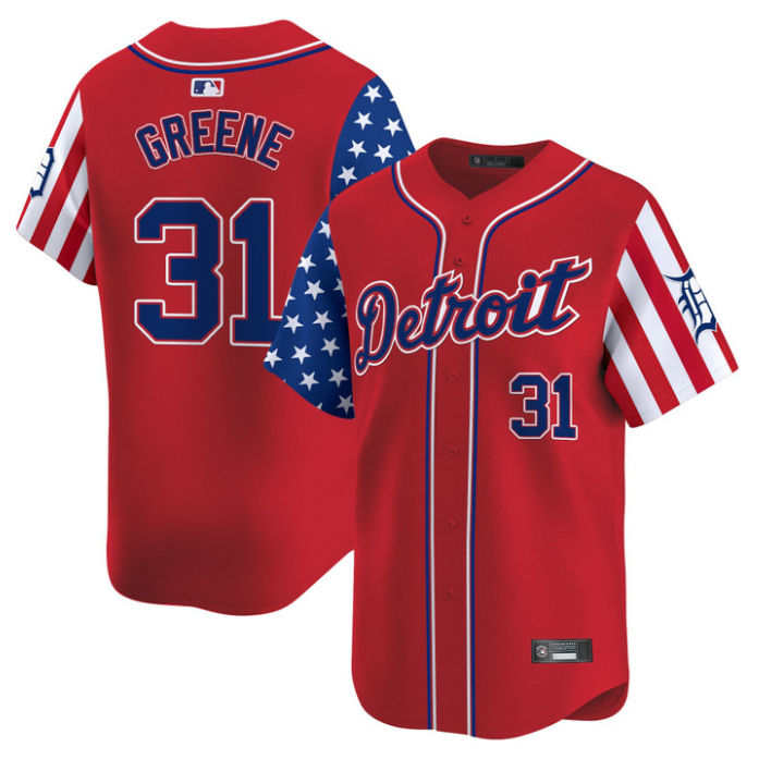 Riley Greene Jersey #31 Detroit Tigers 2025 Memorial Day Vapor Premier Limited Stitched Red