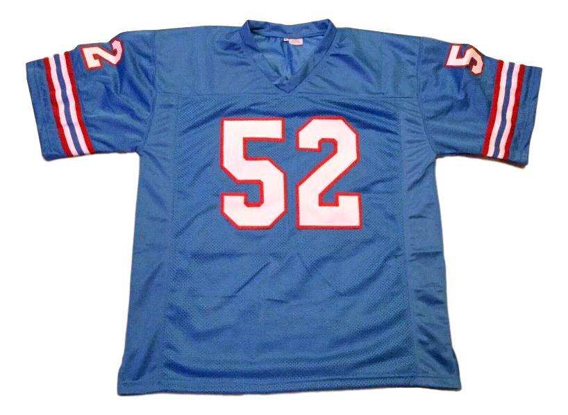 Robert Brazile CUSTOM STITCHED Unsigned Football Jersey Blue