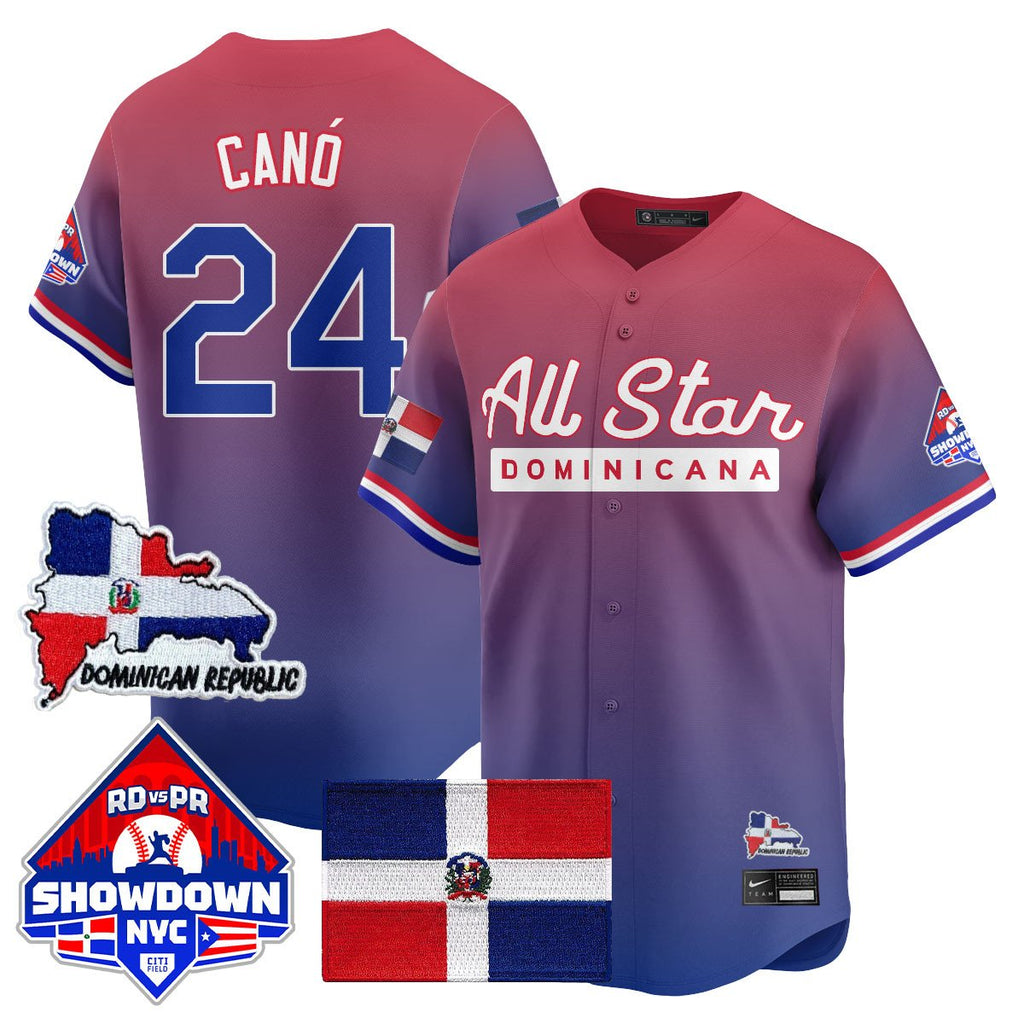 Robinson Canó Jersey #24 Dominican Republic Baseball All-Star 2025 Red Limited