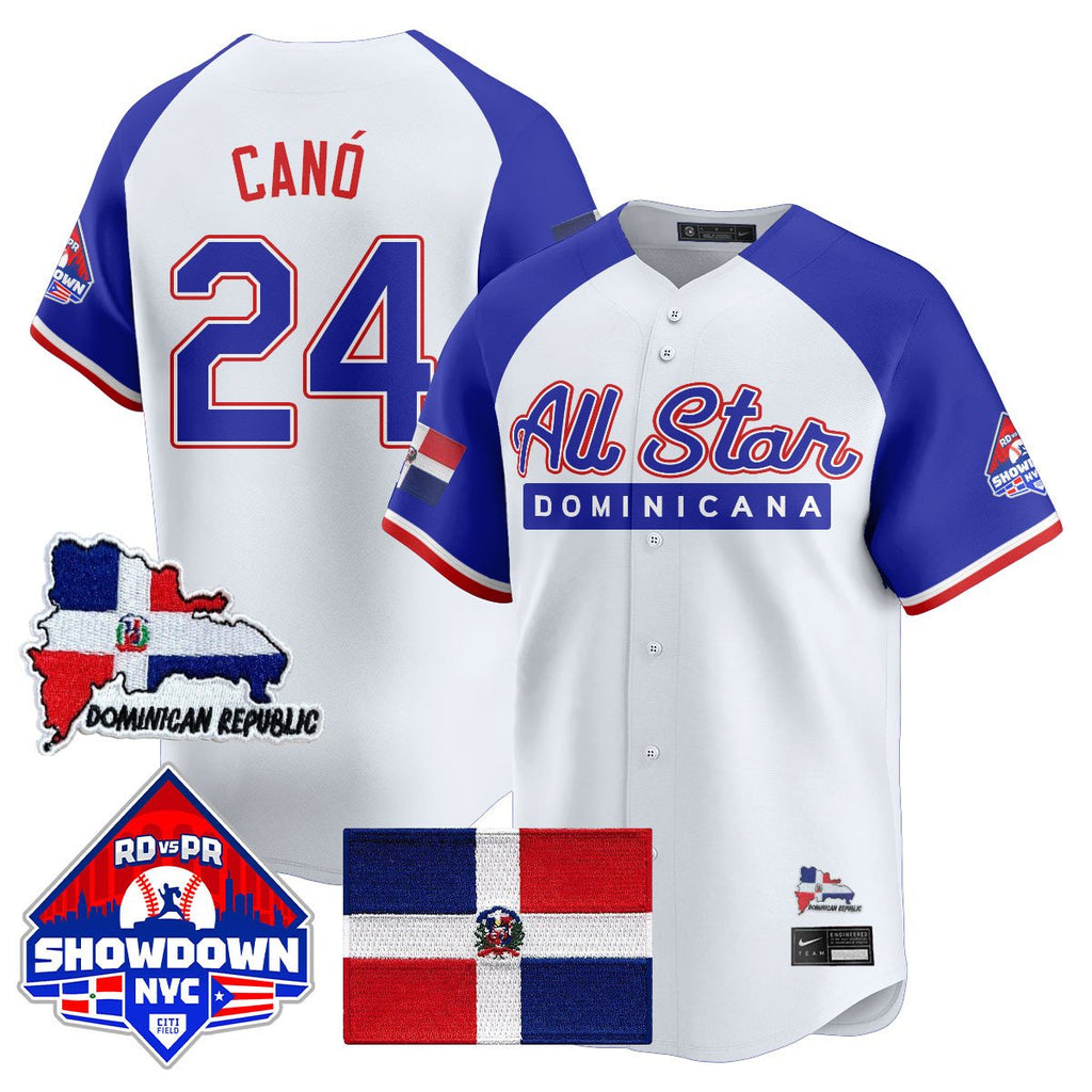 Robinson Canó Jersey #24 Dominican Republic Baseball All-Star 2025 White Alter