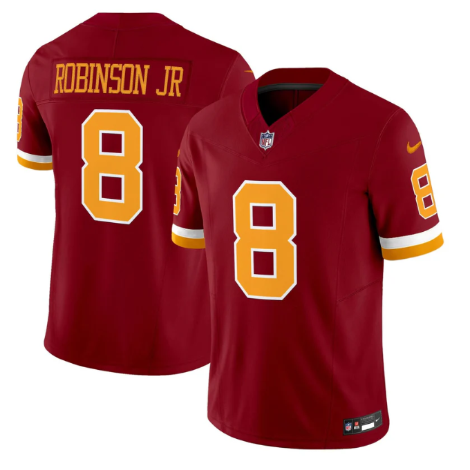 Robinson Jr Jersey #8 Throwback Vapor Limited All Stitched Burgundy