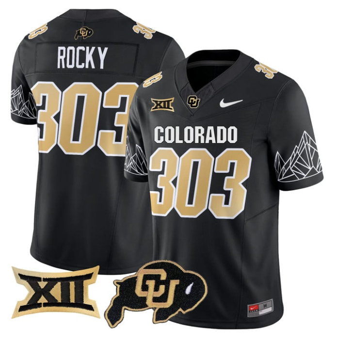 Rocky Jersey #303 Colorado Buffaloes 2025 Limited V2 Stitched Black