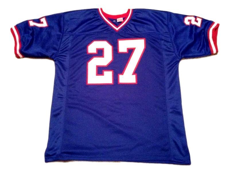 Rodney Hampton CUSTOM STITCHED Unsigned Football Jersey Blue