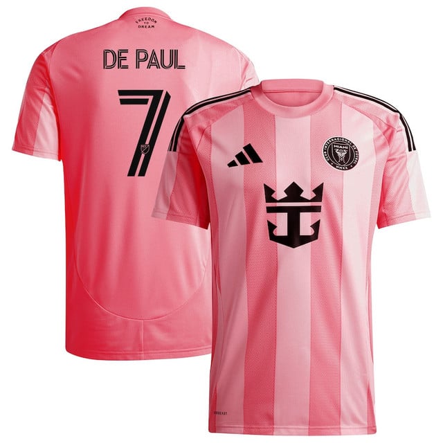 Rodrigo De Paul #7 Inter Miami CF 2025 Euforia Men Jersey – Light Pink