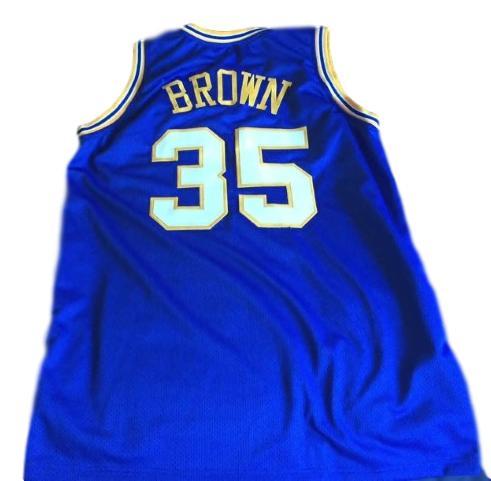 Roger Brown Jersey #35 Indiana Aba Retro Basketball Blue