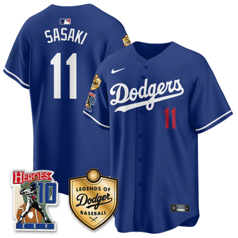 Roki Sasaki Jersey #11 Dodgers Ron Cey Legends Of Dodgers Baseball Royal