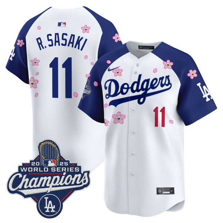Roki Sasaki Jersey #11 Dodgers 2025 World Series Champions Stitched