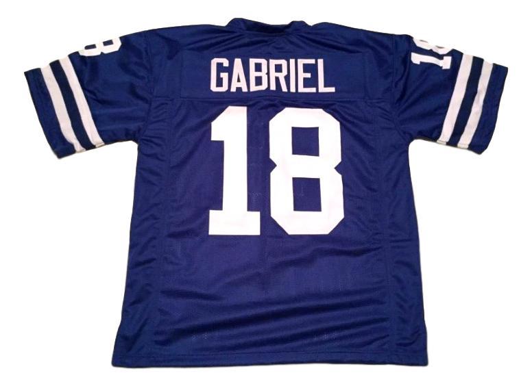 Roman Gabriel CUSTOM STITCHED Unsigned Football Jersey Blue