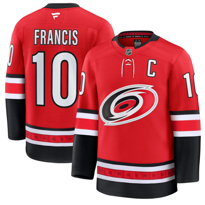 Ron Francis Jersey #10 Carolina Hurricanes Premium All Stitched Red