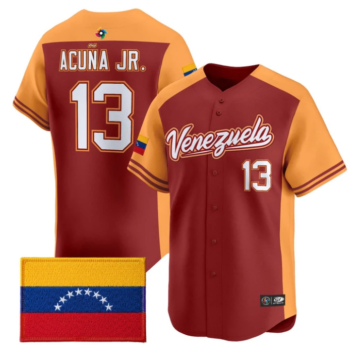 Ronald Acuña Jr Jersey #13 Team Venezuela 2026 World Baseball Stitched