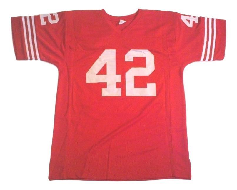 Ronnie Lott CUSTOM STITCHED Unsigned Football Jersey Red