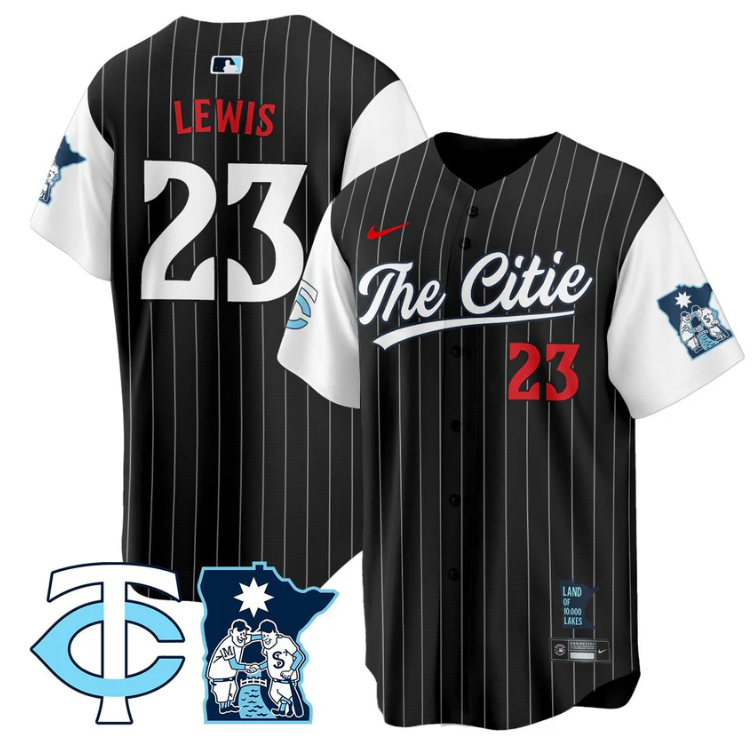 Royce Lewis Jersey #23 Minnesota Twins 2025 City Connect Concept Stitched Black