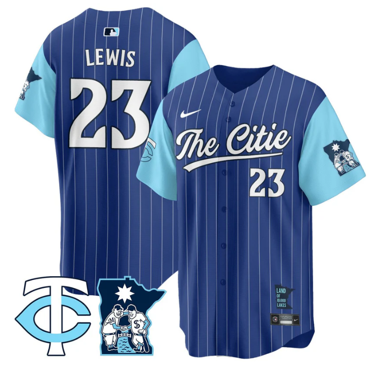 Royce Lewis Jersey #23 Minnesota Twins 2025 City Connect Concept Stitched Royal